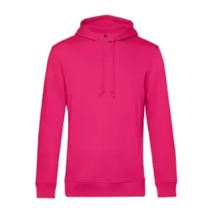 Image of B&C Mens Organic Hooded Sweater (M) (Magenta Pink)