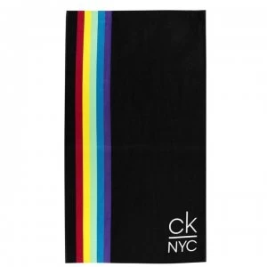 Image of Calvin Klein NYC Logo Towel - PVH Black