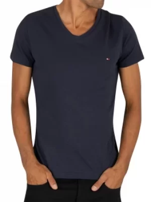 Image of Core Stretch Slim V-Neck T-Shirt