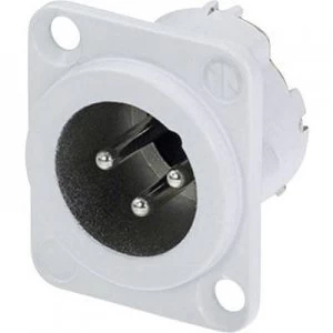 Image of XLR connector Sleeve plug straight pins Number of pins 3 White Neutrik NC3MD LX WT