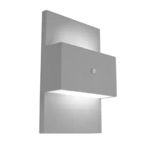 Image of Geneve Outdoor 1 Light Wall Light with PIR Aluminium, E27