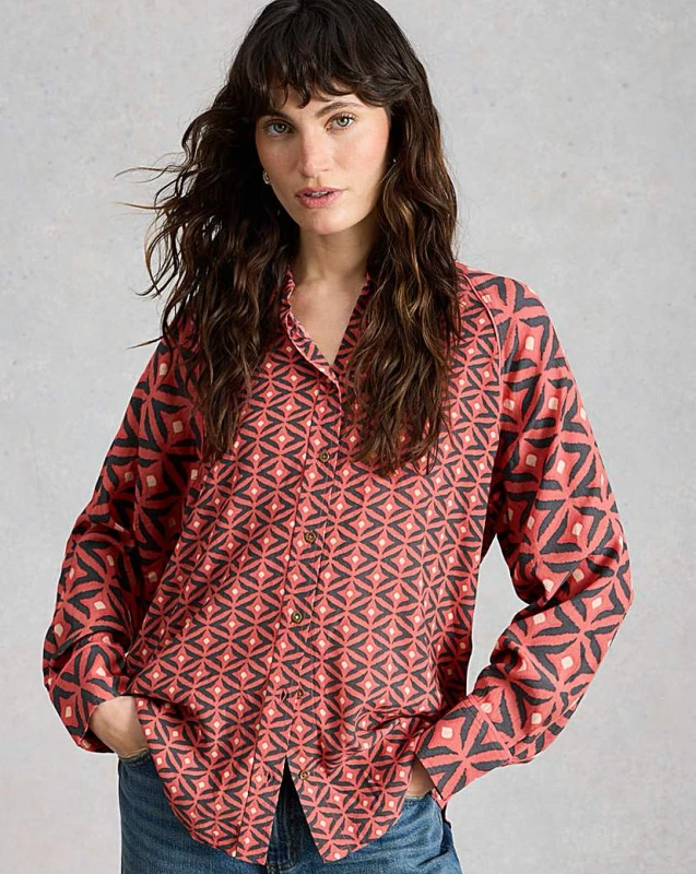 Image of White Stuff White Stuff Harpreet Shirt Pink Multi-Coloured - White Stuff - Size: 10 Pink Multi-Coloured Female 10 ZD52201