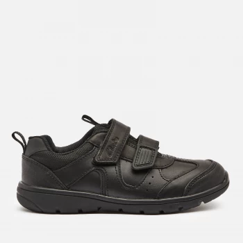 Image of Clarks Scooter Run Kids School Shoes - Black Leather - UK 12.5 Kids
