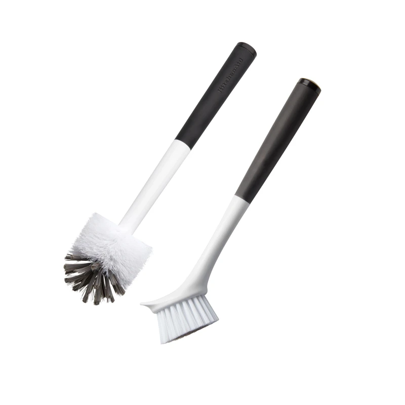 Image of KitchenAid 2 Piece Cleaning Brush Set White