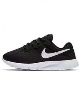 Image of Nike Tanjun Childrens Trainers - Black/White, Size 2