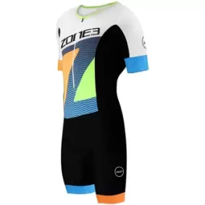 Image of Zone3 Lava Long Distance Short Sleeve Aerosuit - Limited Edition Print - Multi