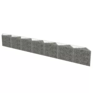 Image of Vidaxl Gabion Wall Galvanised Steel 450X30X50 cm