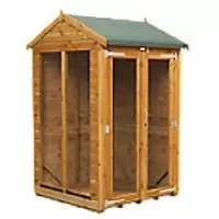 Image of Power Garden Shed 44PASH Golden Brown 4x4