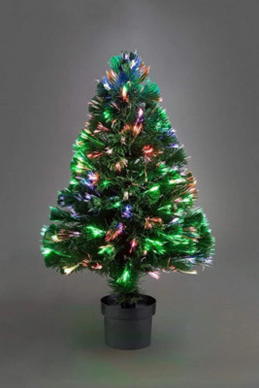 Image of Shatchi Nova Multicolour Fibre Optic Christmas Tree 2ft