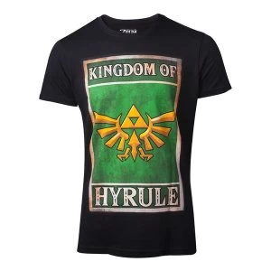 Image of Nintendo - Propaganda Kingdom Of Hyrule Poster Mens X-Large T-Shirt - Black