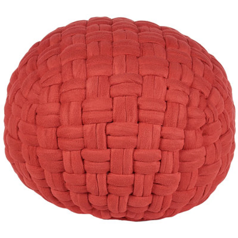 Image of Beliani Retro Pouffe Hopa Velvet Red
