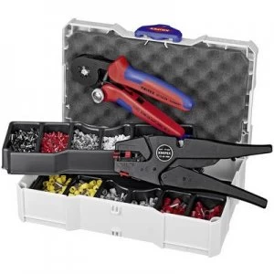 Image of Knipex 97 90 10 Crimper Ferrules 0.08 up to 10 mm² Incl. cable stripper, Incl. ferrule set and case