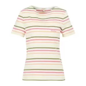 Image of Barbour Womens Short Sleeve Bradley Top Off White Multi 12