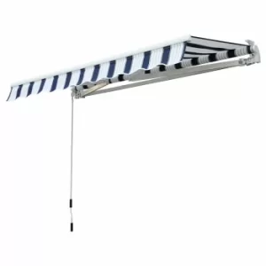 Image of Alfresco Retractable Manual Patio Awning 3.5 Metre, Blue