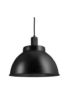 Image of Knurled Dome Pendant, 13 Inch, Black Holder