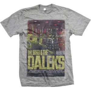 Image of StudioCanal - Doctor Who & The Daleks Unisex Medium T-Shirt - Grey