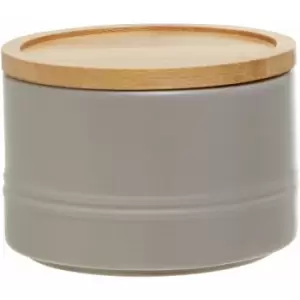 Image of Grey Small Canister Storage Containers For Kitchen Plain Items Tea Sugar Canister And More Storage Jars 11 x 11 x 7 - Premier Housewares