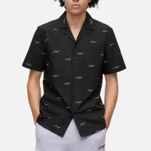 Image of HUGO Ellino Cotton Short Sleeve Shirt - XXL
