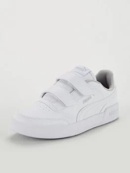 Image of Puma Caracal V Childrens Trainers - White/Silver