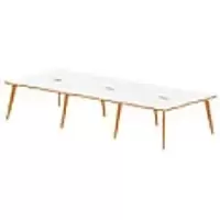 Image of dynamic Computer Desk Oslo OS6P12WHT White 3600 mm x 1600 mm x 730 mm