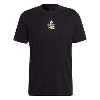 Image of adidas Tennis AEROREADY Paris Graphic T-Shirt Mens - Black