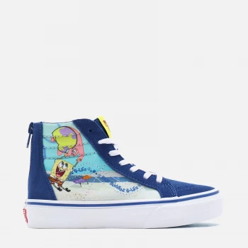 Image of Vans X SpongeBob SquarePants Kids SK8 -Hi Zip Trainers - Multi - UK 2 Kids