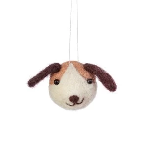 Image of Sass & Belle Mini Dog Head Felt Decoration