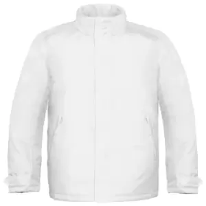 Image of B&C Mens Real+ Premium Windproof Thermo-Isolated Jacket (Waterproof PU Coating) (3XL) (White)