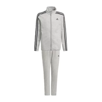 Image of adidas Essentials French Terry Tracksuit Kids - Medium Grey Heather / Black