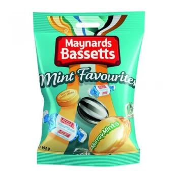 Image of Maynards Bassetts Mint Favourites 192g Pack of 12 4021645