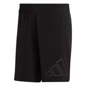 Image of adidas Icon 9" Mens Running Shorts - Black