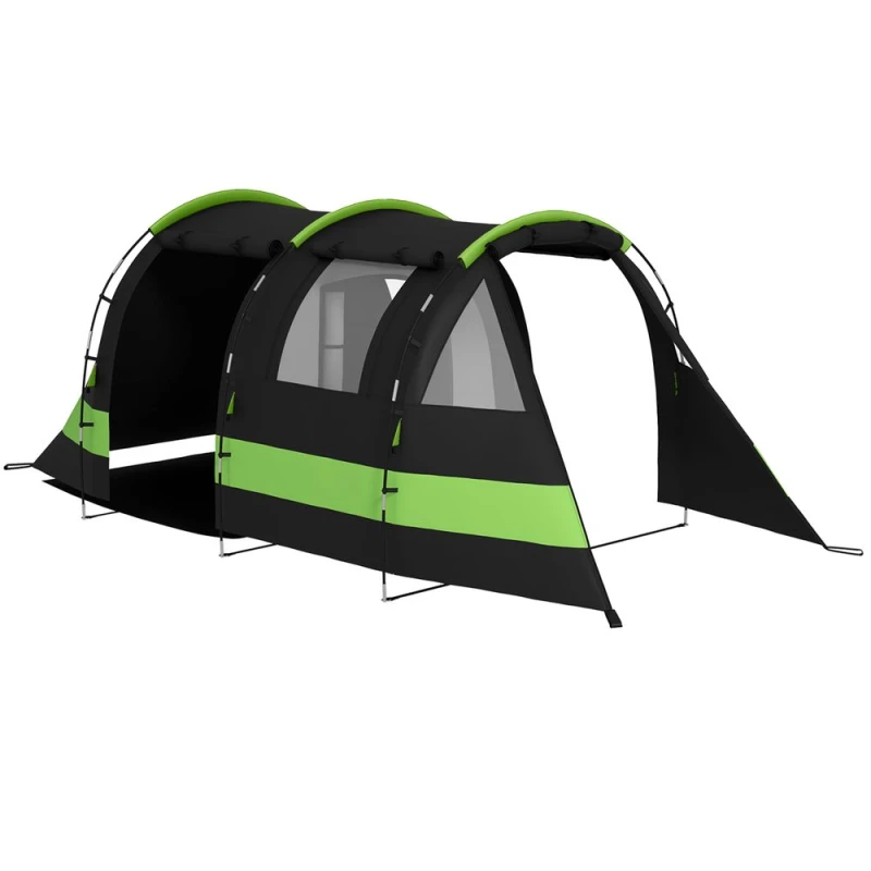 Image of Outsunny Blackout Camping Tent or 4-5 Person - Black A20-405V00BK