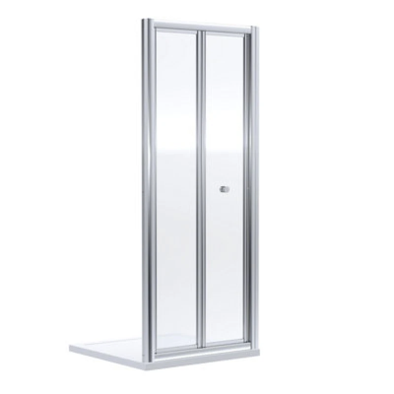 Image of Balterley 4mm Toughened Safety Glass Bi-Fold Shower Door 1900 x 760mm Chrome Silver