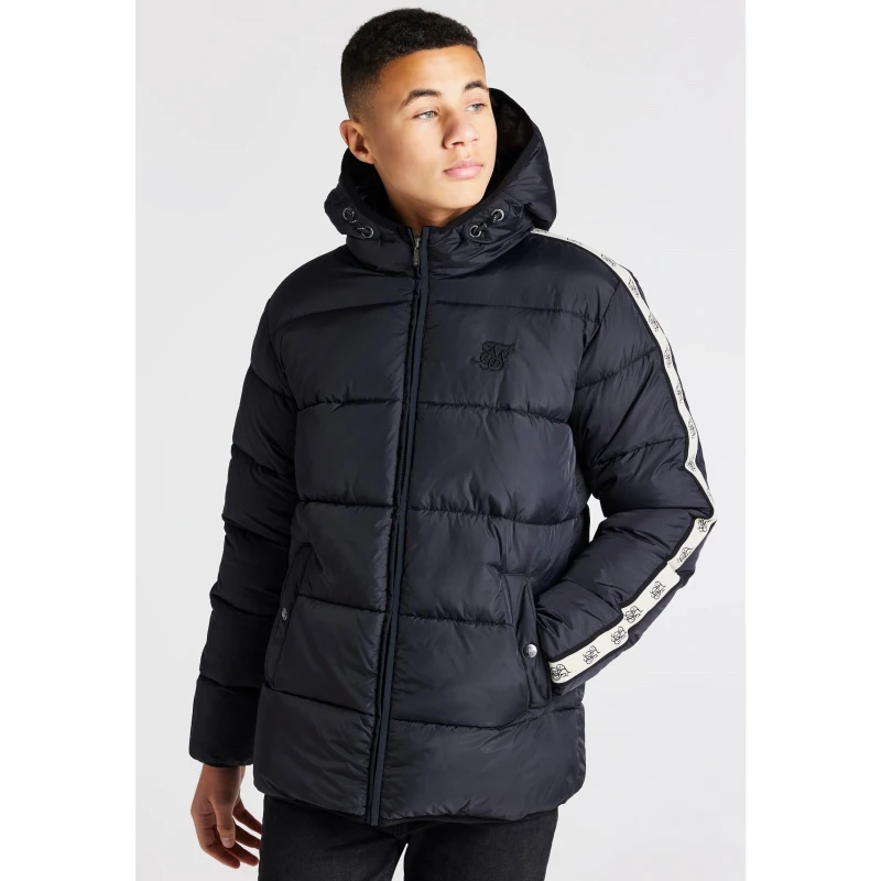 Image of SikSilk Bubble Parka Jacket - Black 9 - 10 Years