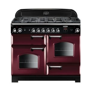 Image of Rangemaster CLA110NGFCYC 116680 110cm CLASSIC Gas Range Cooker CranberryChrome