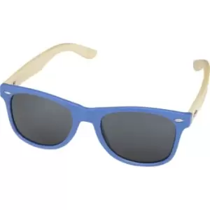 Image of Avenue Sun Ray Bamboo Sunglasses (One Size) (Process Blue)