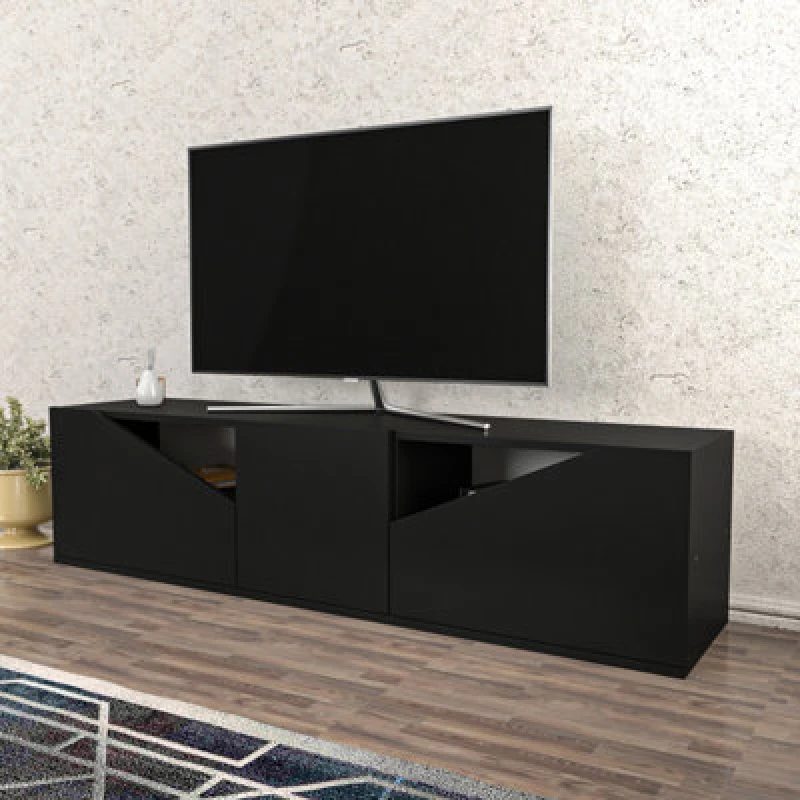 Image of Decorotika Carson TV Stand TV Unit For Tv's Up To 72" Anthracite