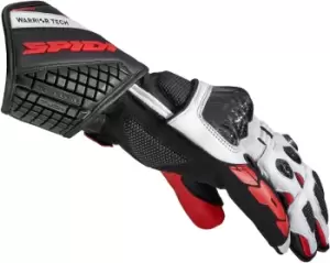 Image of Spidi Carbo 5 Gloves, black-white-red, Size S, black-white-red, Size S
