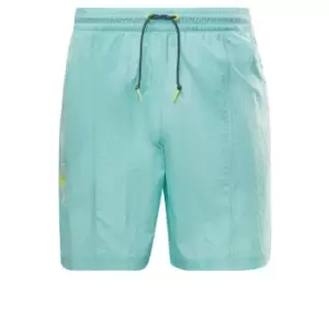 Image of Reebok Les Mills Lightweight Woven Shorts Mens - Semi Classic Teal