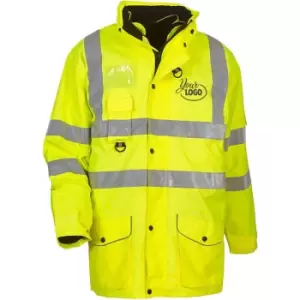 Image of Hi Vis Multi-Function Breathable & Waterproof 7-In-1 Jacket (m) (Hi Vis Yellow) - Hi Vis Yellow - Yoko