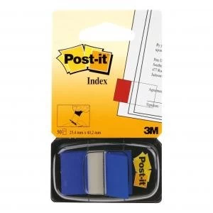 Image of Post it 25mm Index Flags Blue 12 x 50 Flags 680 2