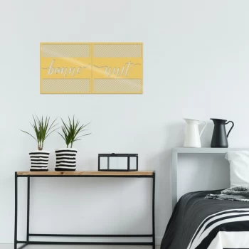 Image of Bonne Nuit 2 - Gold Gold Decorative Metal Wall Accessory