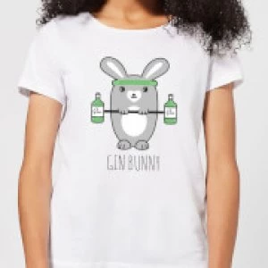 Image of Gin Bunny Womens T-Shirt - White - 3XL