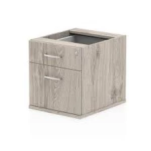 Image of Trexus 2 Drawer Fixed Pedestal 426x463x480mm Grey Oak Ref I003219