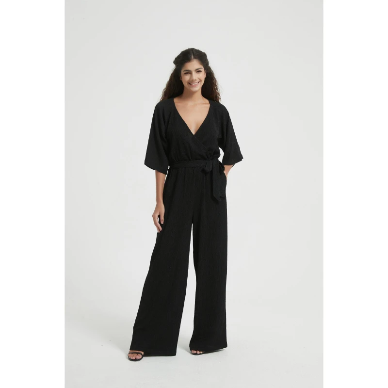 Image of Be You Crinkle Jumpsuit - Black 8
