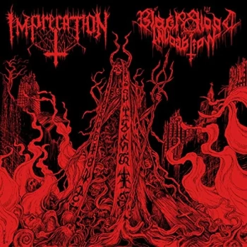 Image of Imprecation / Black Blood Invocation - Diabolical Flames of the Ascended Plague Vinyl