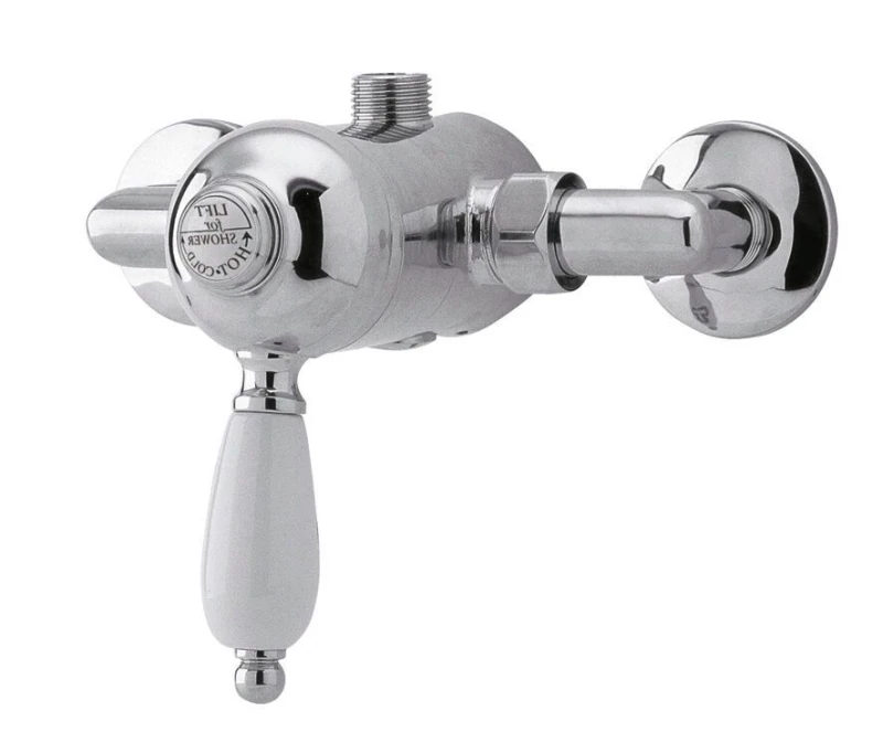 Image of Balterley Traditional Round Concealed Manual Shower Valve 1 Outlet Chrome Silver