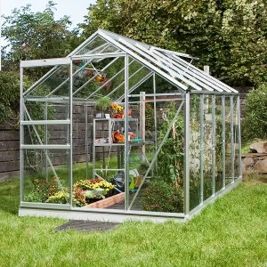 Image of Vitavia Venus 6' x 10' Horticultural Glass Greenhouse - Silver
