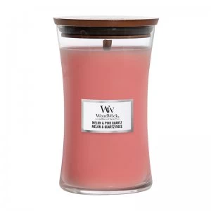 Image of Woodwick Melon & Pink Quartz Scented Candle 609.5g
