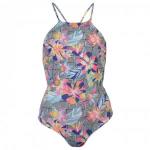 Image of ONeill Reversible High Neck Swimsuit Ladies - Black Graphic S